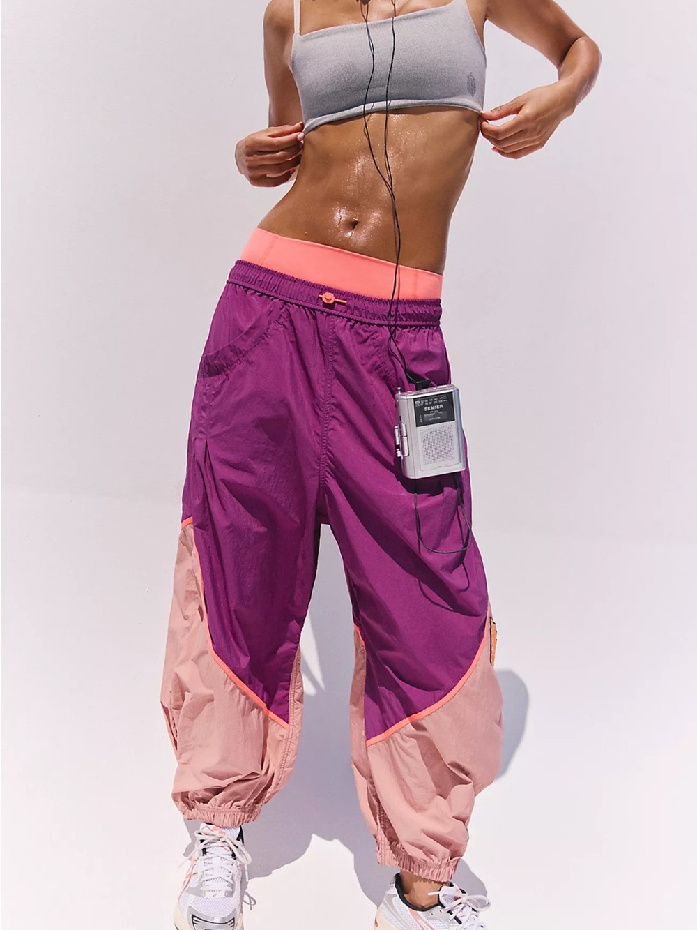 FP Movement by Free People Freeflow Colorblock Pants Purple Large NWT - Picture 3 of 4